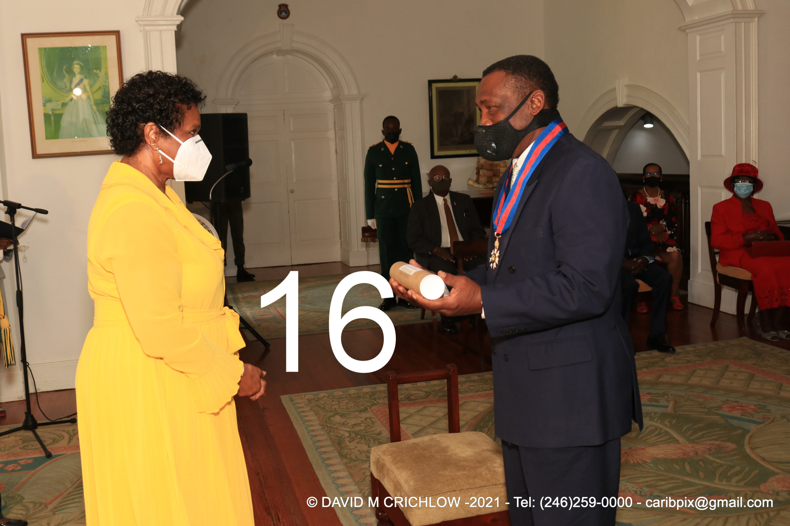 Barbados Sir Gordon Greenidge Formally Knighted Nine Others Received Special Honours