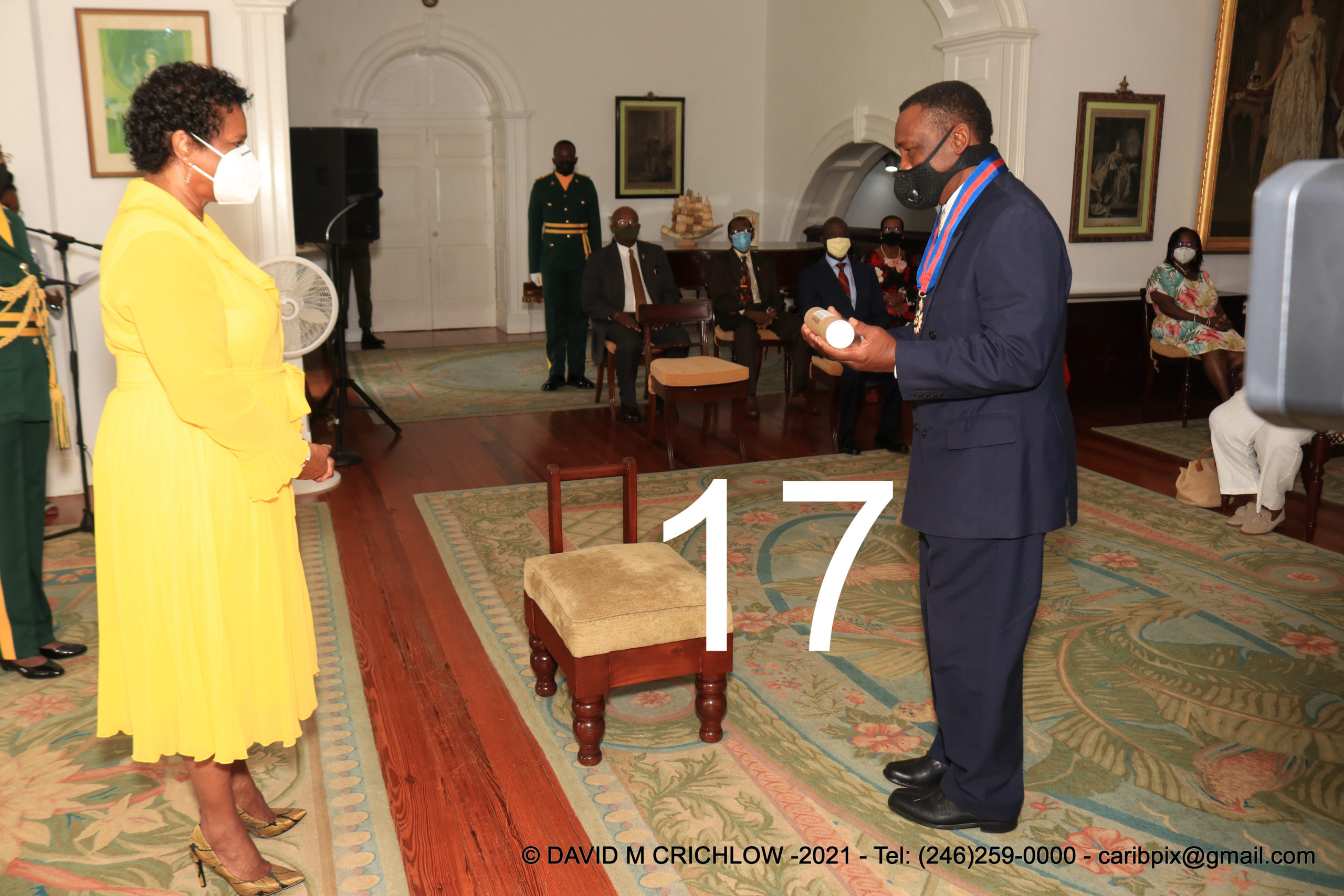 Barbados Sir Gordon Greenidge Formally Knighted Nine Others Received Special Honours