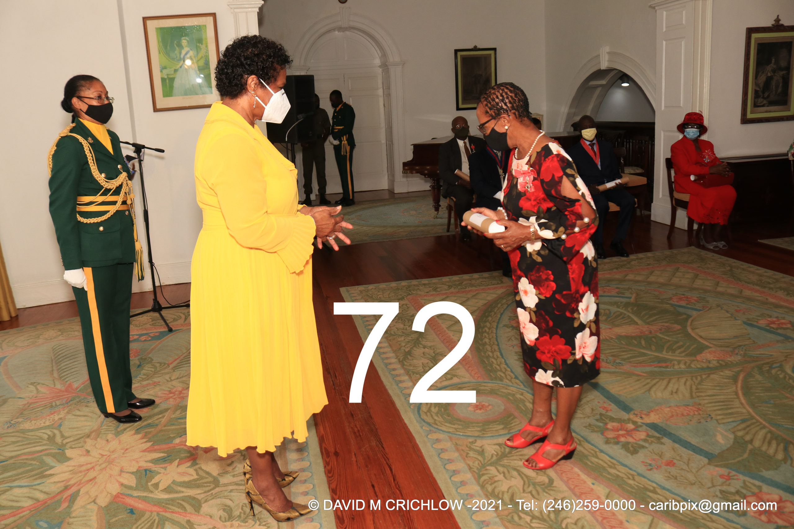 Barbados Sir Gordon Greenidge Formally Knighted Nine Others Received Special Honours