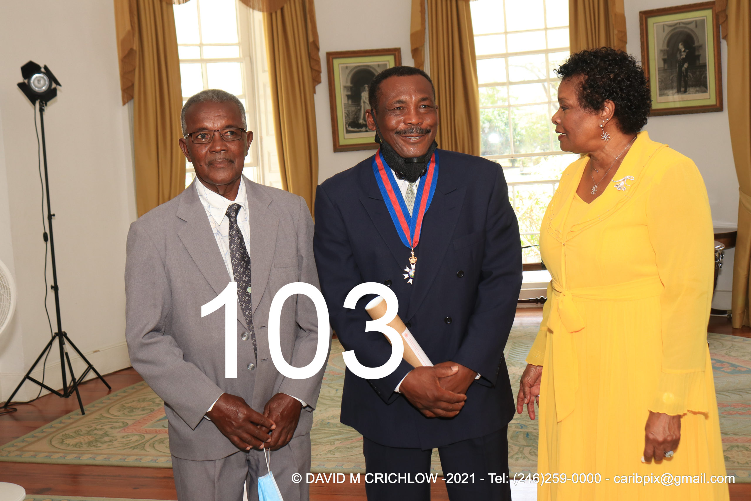 Barbados Sir Gordon Greenidge Formally Knighted Nine Others Received Special Honours