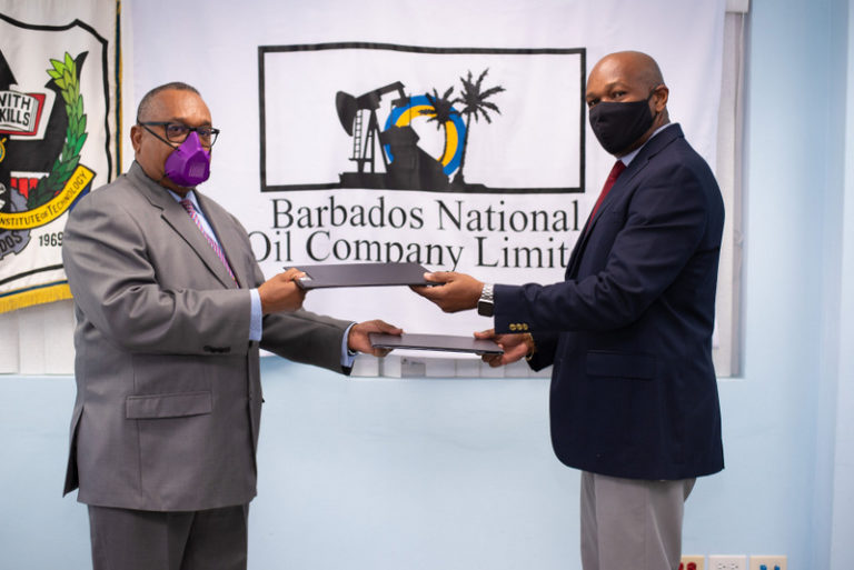 BARBADOS BNOCL signs MOU for 11 Scholarships to SPJI.